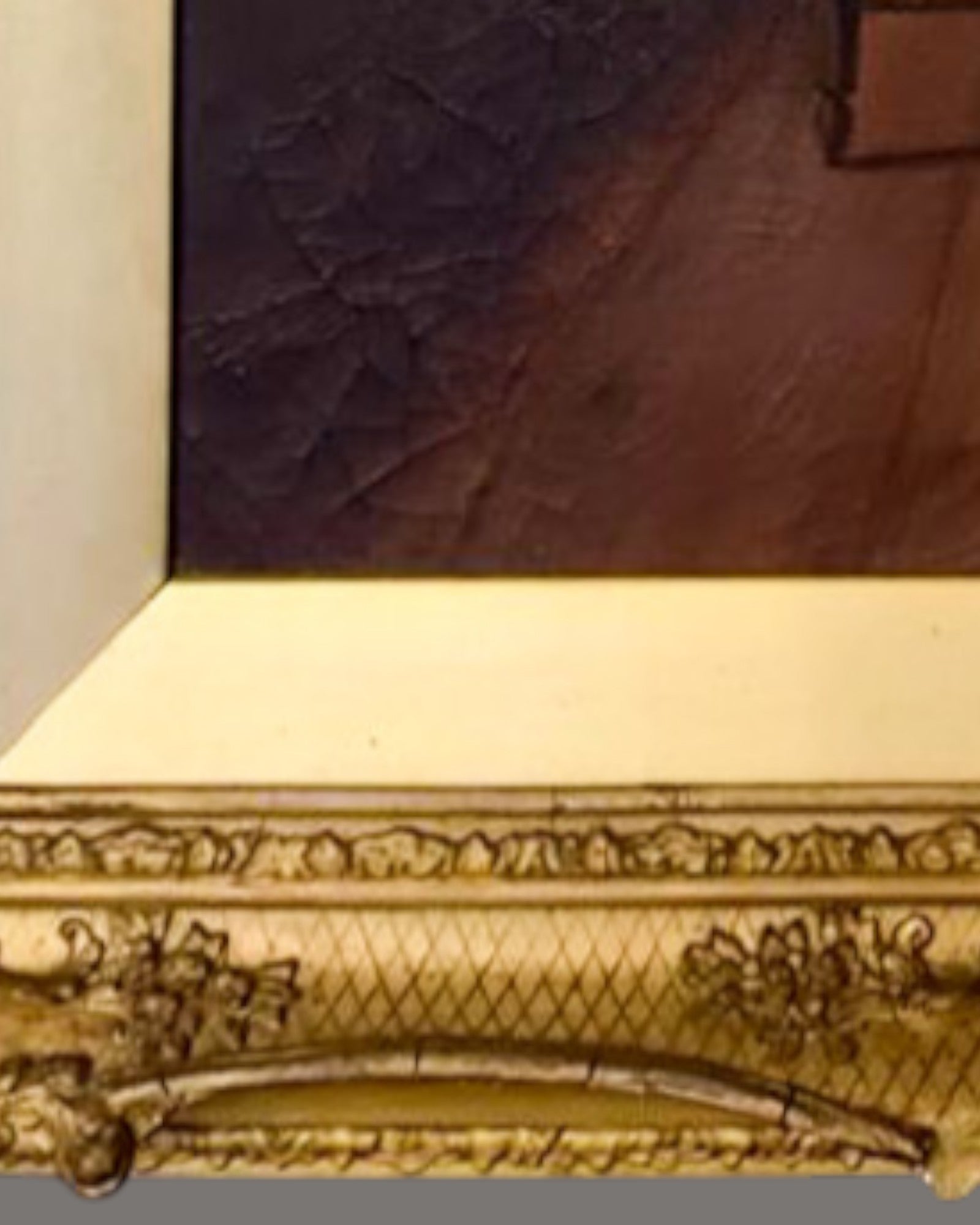 Oil Painting, Florence W Whitfield, Boy with his Shoe, Gilt framed