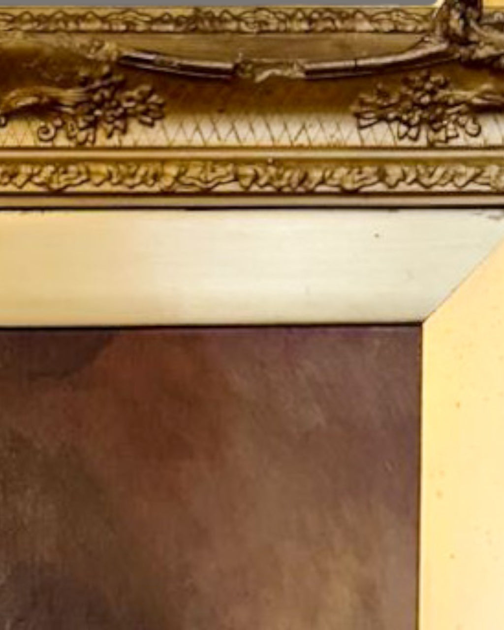 Oil Painting, Florence W Whitfield, Boy with his Shoe, Gilt framed