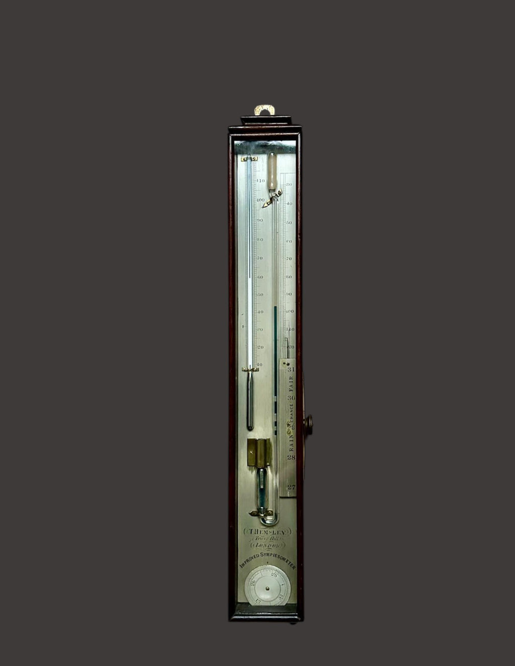 Sympiesometer,Antique,  Scientific Instrument,  c. 1800s, Curiosity, Victorian, Mahogany,T Hemsley, London
