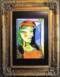 Frame Large Gilded wood and gesso with Picasso print
