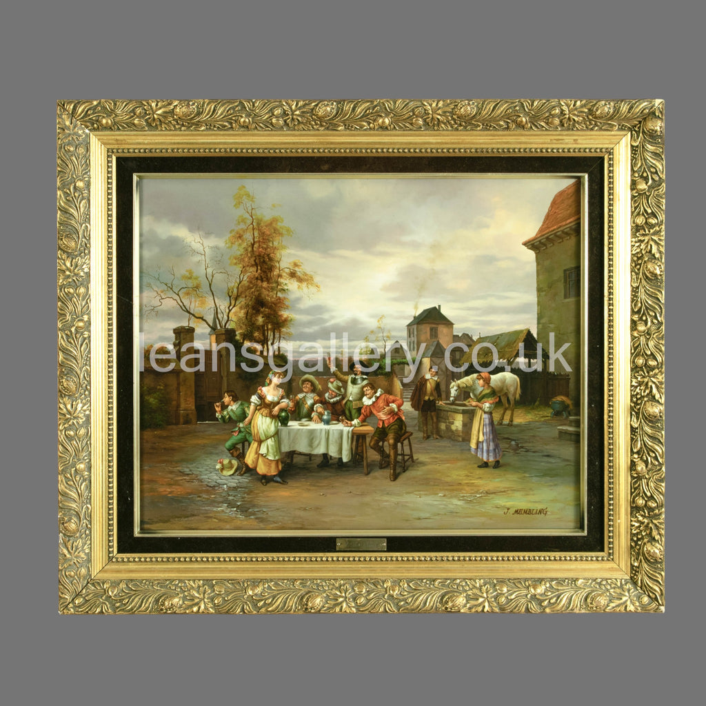Oil Painting,Vintage, Tavern scene, Merry Evening,