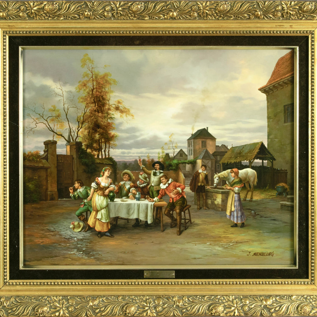 Oil Painting,Vintage, Tavern scene, Merry Evening,