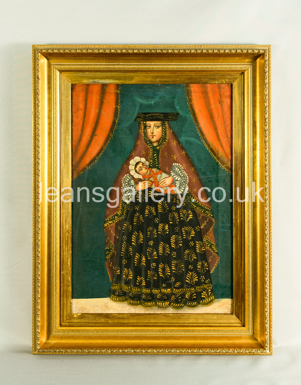 Cuzco Antique Painting Madonna with Child