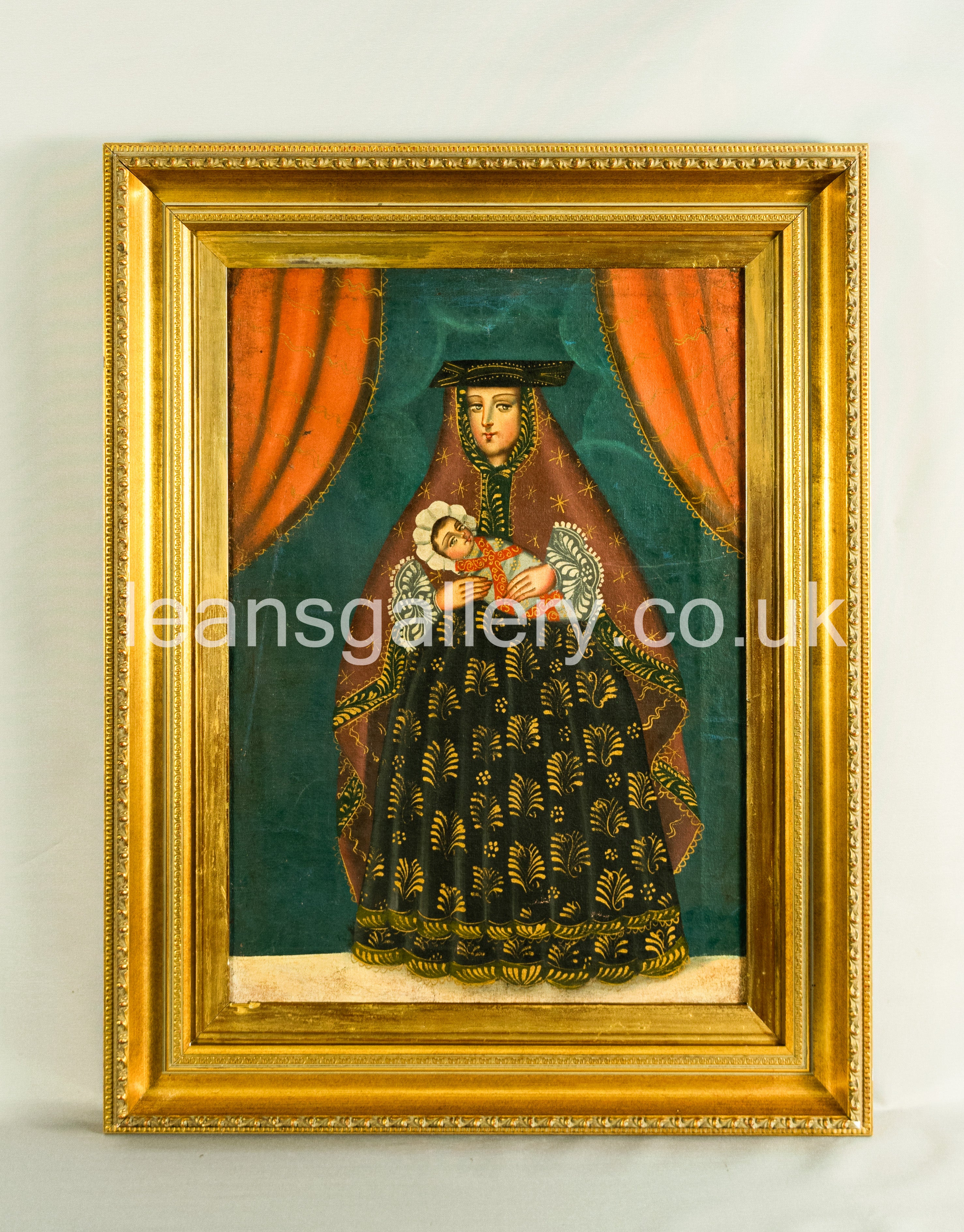 Cuzco Antique Painting Madonna with Child