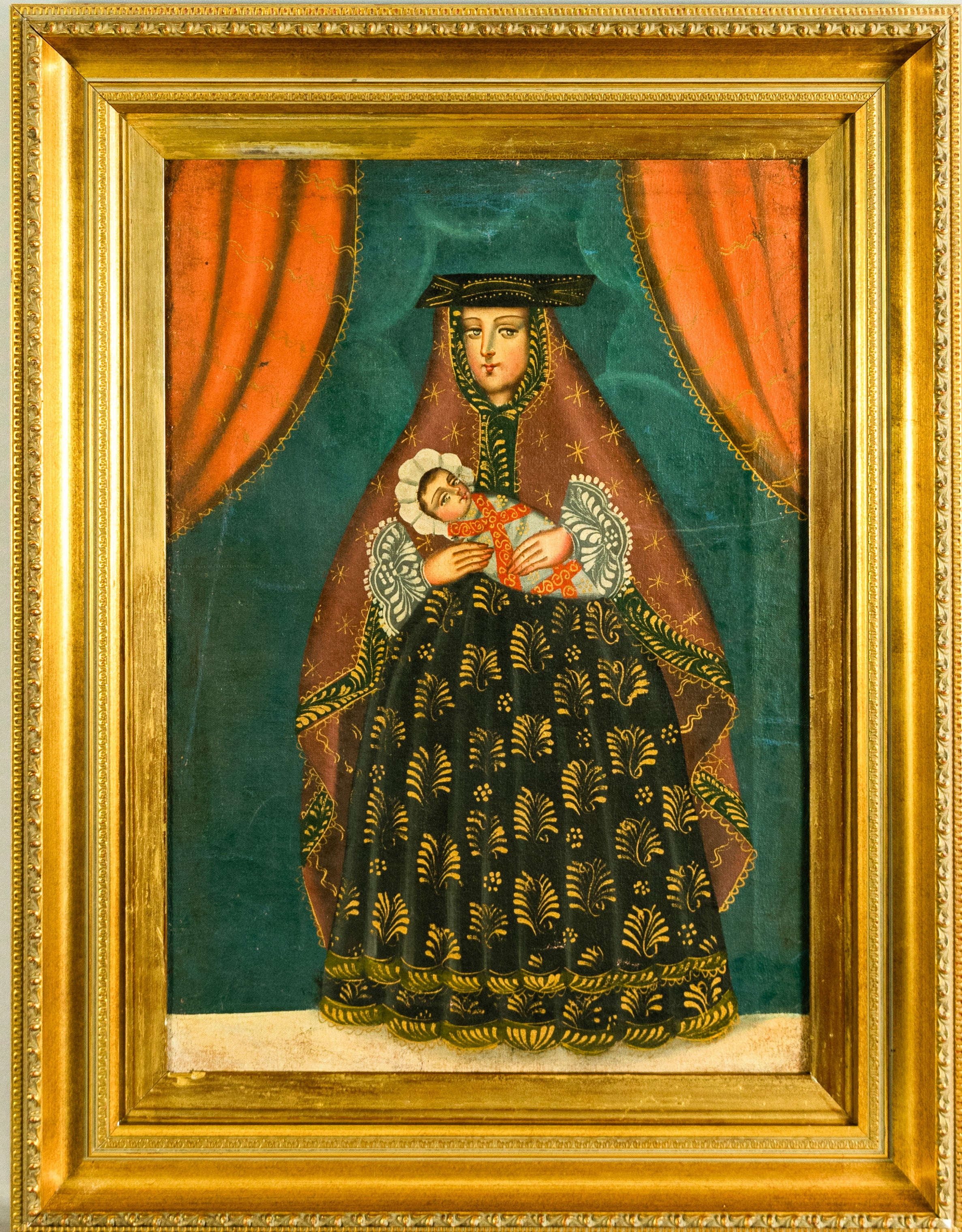 Cuzco Antique Painting Madonna with Child