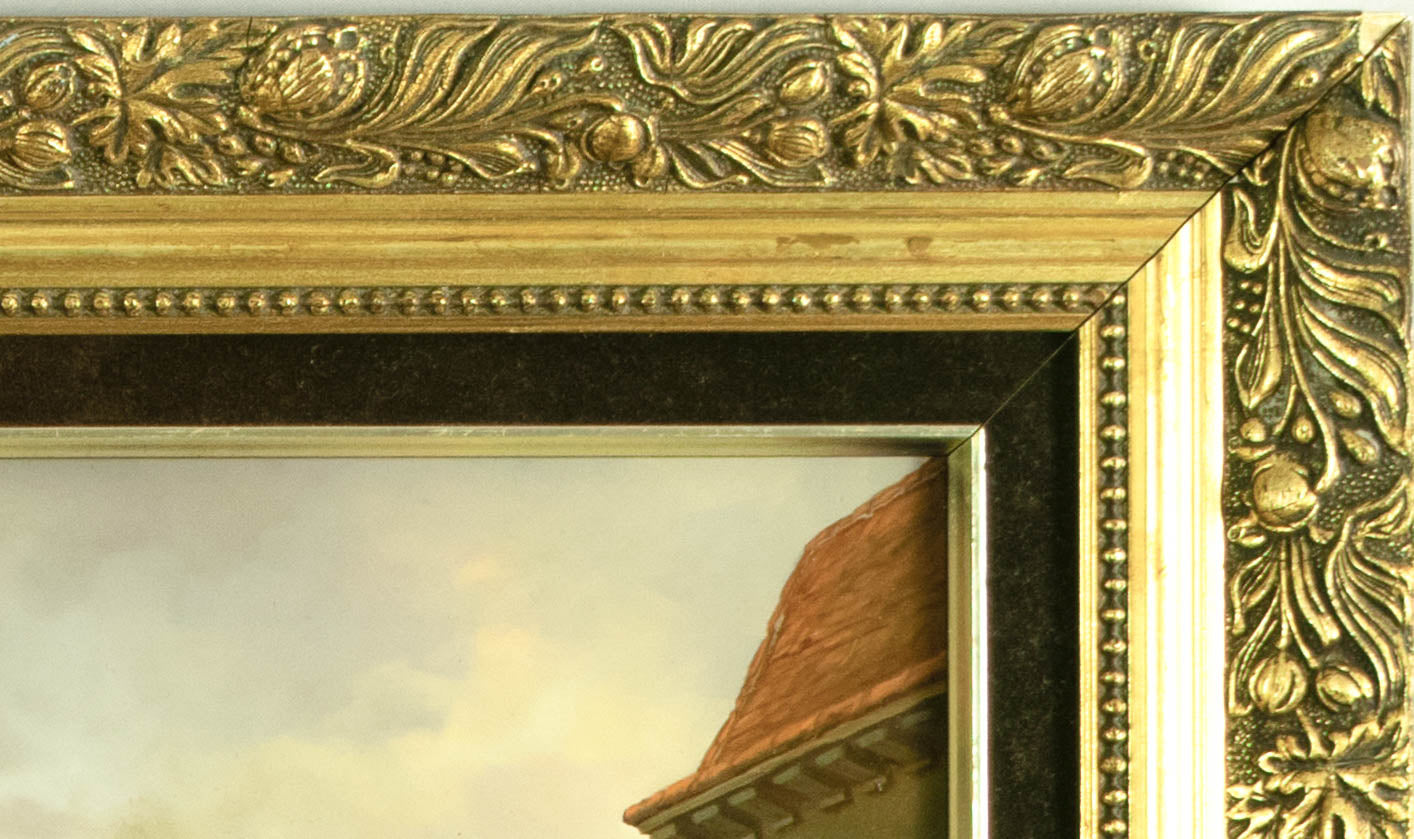 Antique Oil Painting, English, signed, A Lively evening at the Tavern, Membling