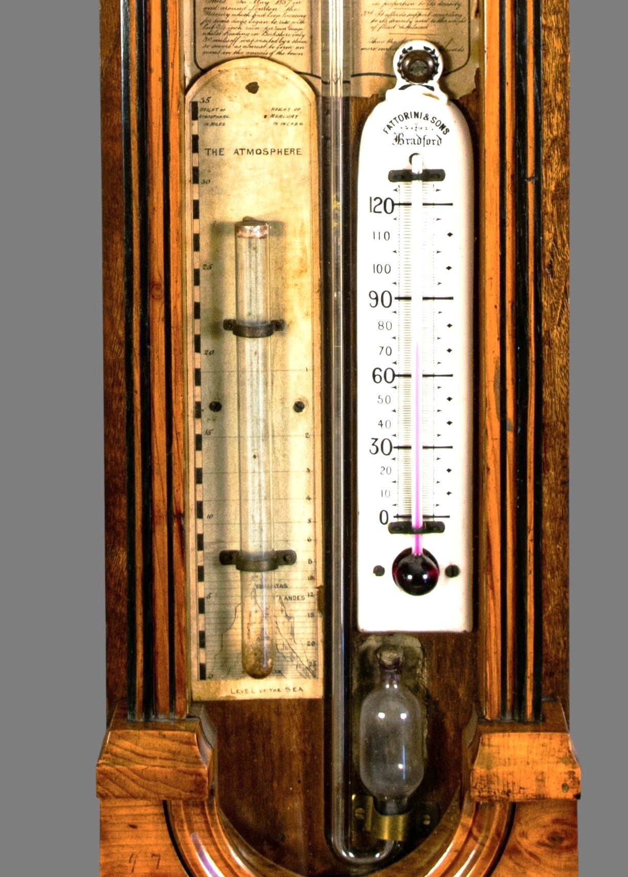 Barometer, Antique, Admiral Fitzroy, Victorian, Mahogany