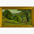 Antique Oil Painting, Leahurst Park, view from,Florence Nightingale, Signed B Smith, 1901