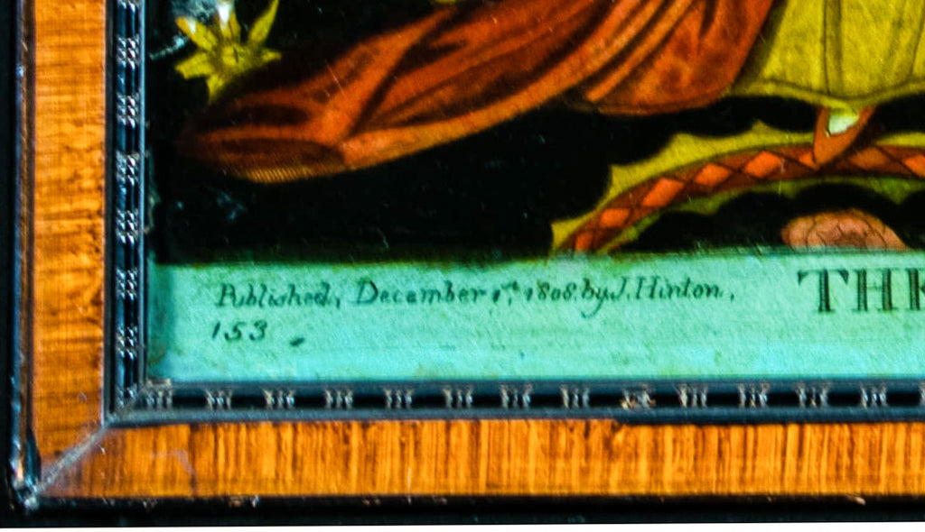Reverse Glass painting, The Affectionate Wife, 1808