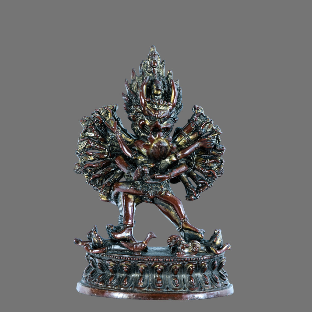 Vintage Bronze, Yamantaka Statue - Ferocious Manifestation of Manjushri