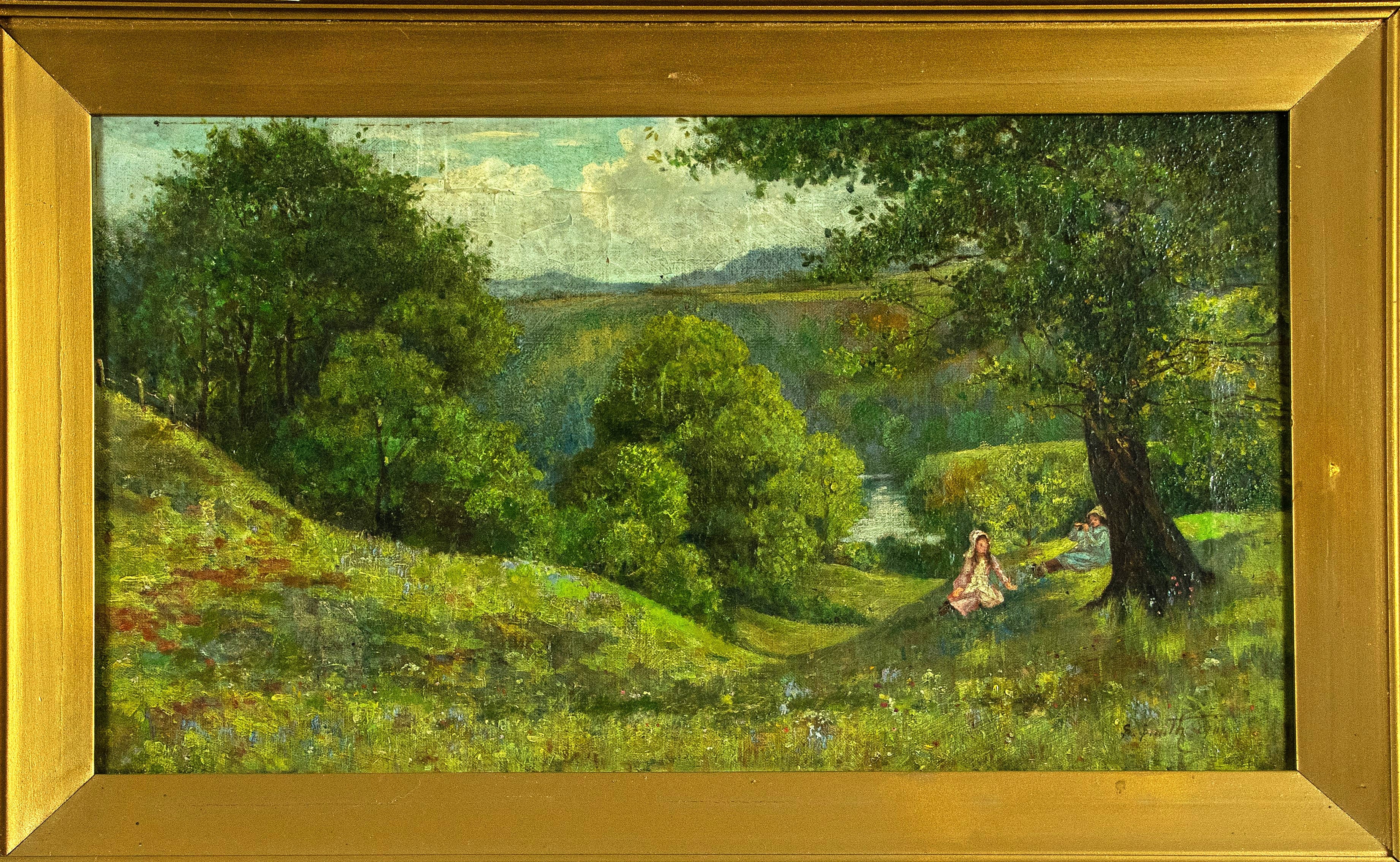 Oil Painting, view from Home of Florence of Florence Nightingale,