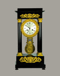 Mantle Clock, Antique, French, Louis Philppe, Portico